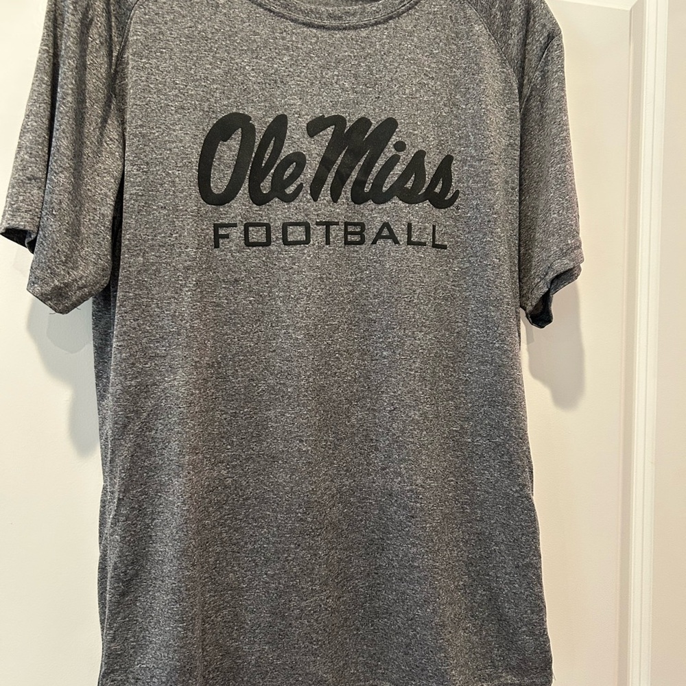 Ole Miss Football Men's Gray T-Shirt